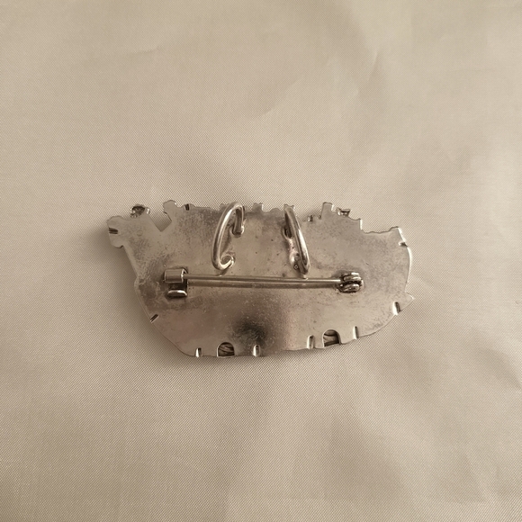 Silvertone Noah's Ark Brooch or Pendant - Picture 3 of 4